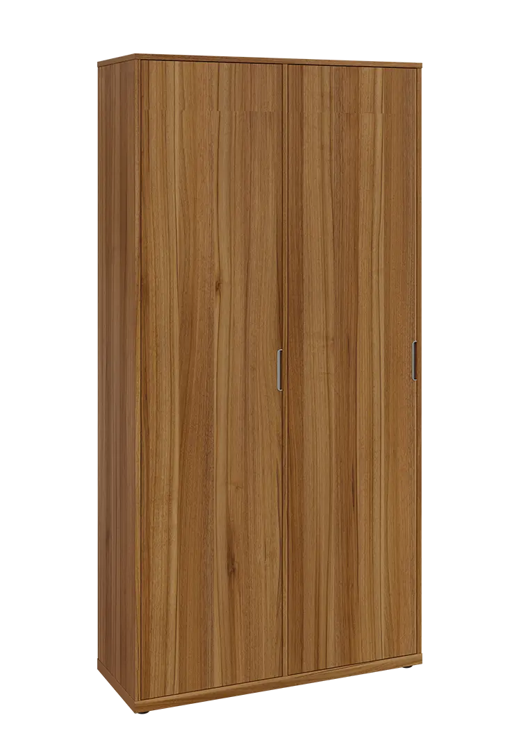 KSR6-81 L skříň šatní, 2x výsuvné ramínko, 2053x1022x400 mm, provedení levé, ořech světlý